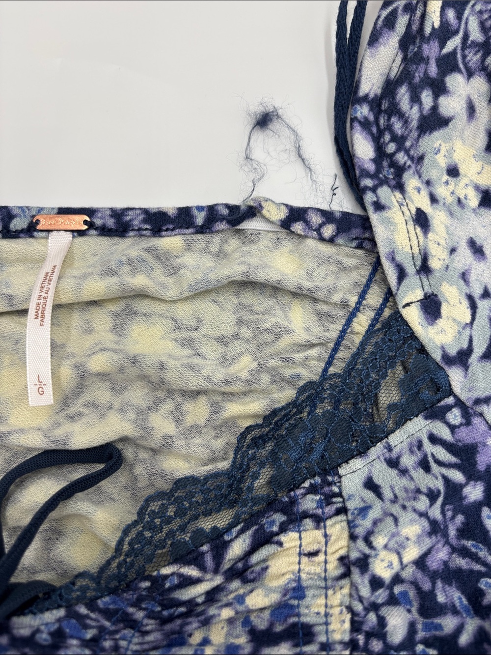 Free People Layer It On Me Top in Blue Combo - Picture 3 of 7